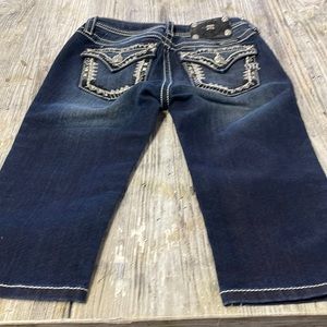 NWT Miss me little girls jean capris 12